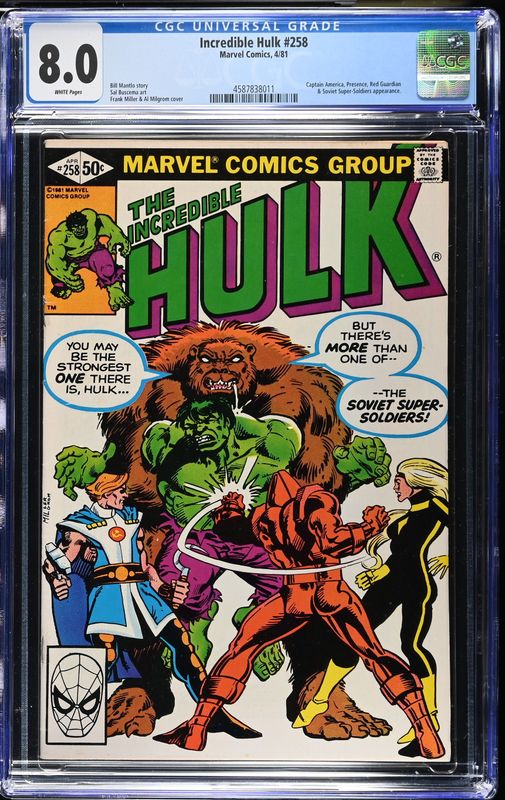 Incredible Hulk Issue 258 CGC 8.0