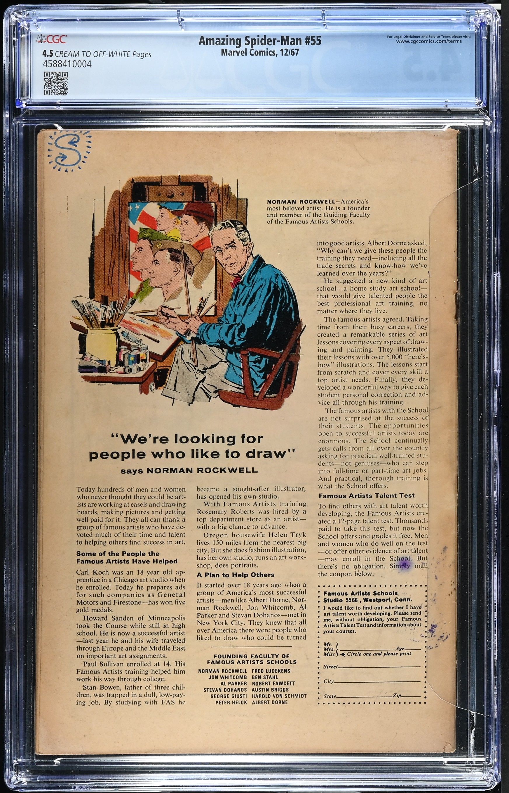 Amazing Spider-Man Issue 55 CGC 4.5
