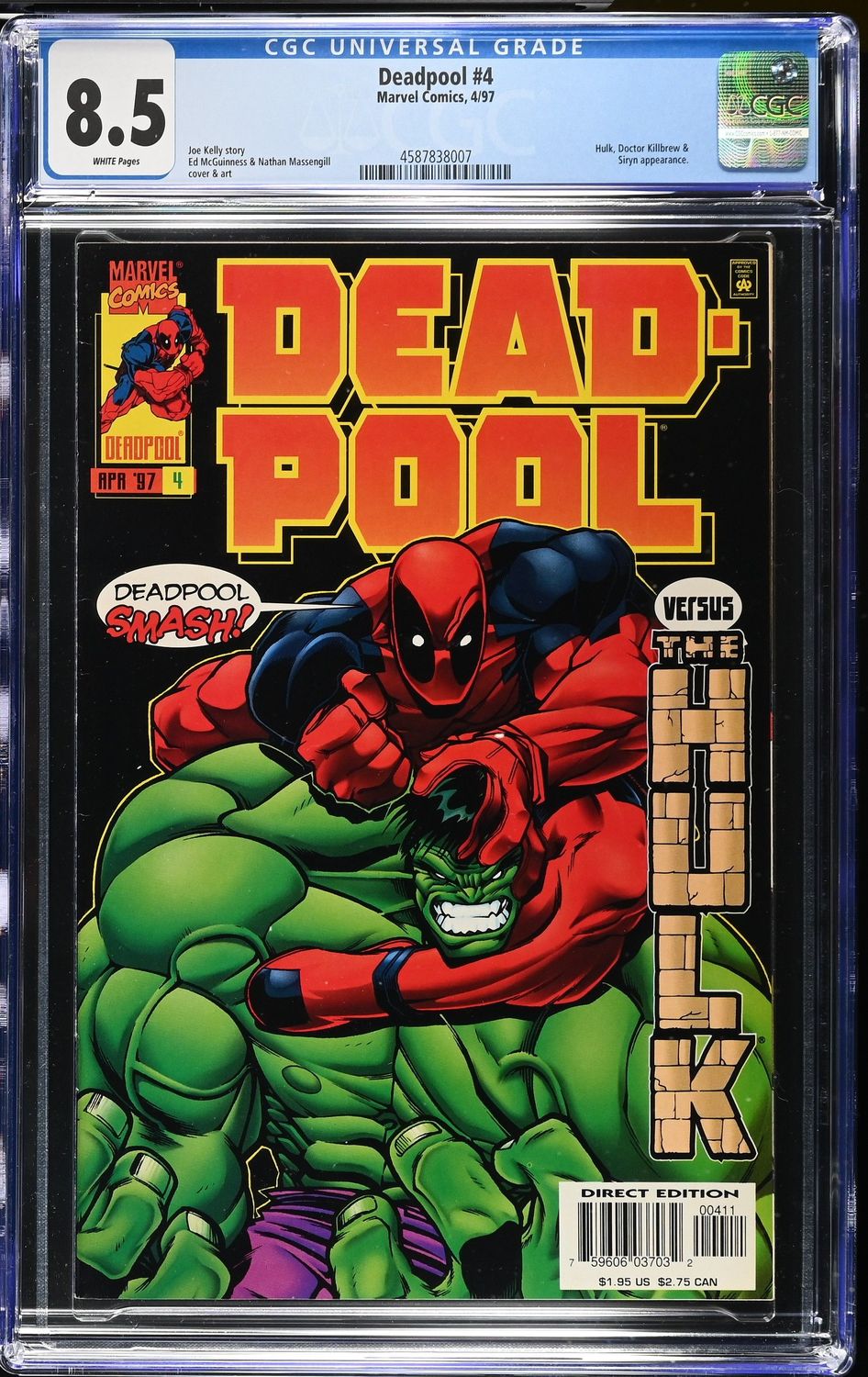 Deadpool Issue 4 CGC 8.5 Comic