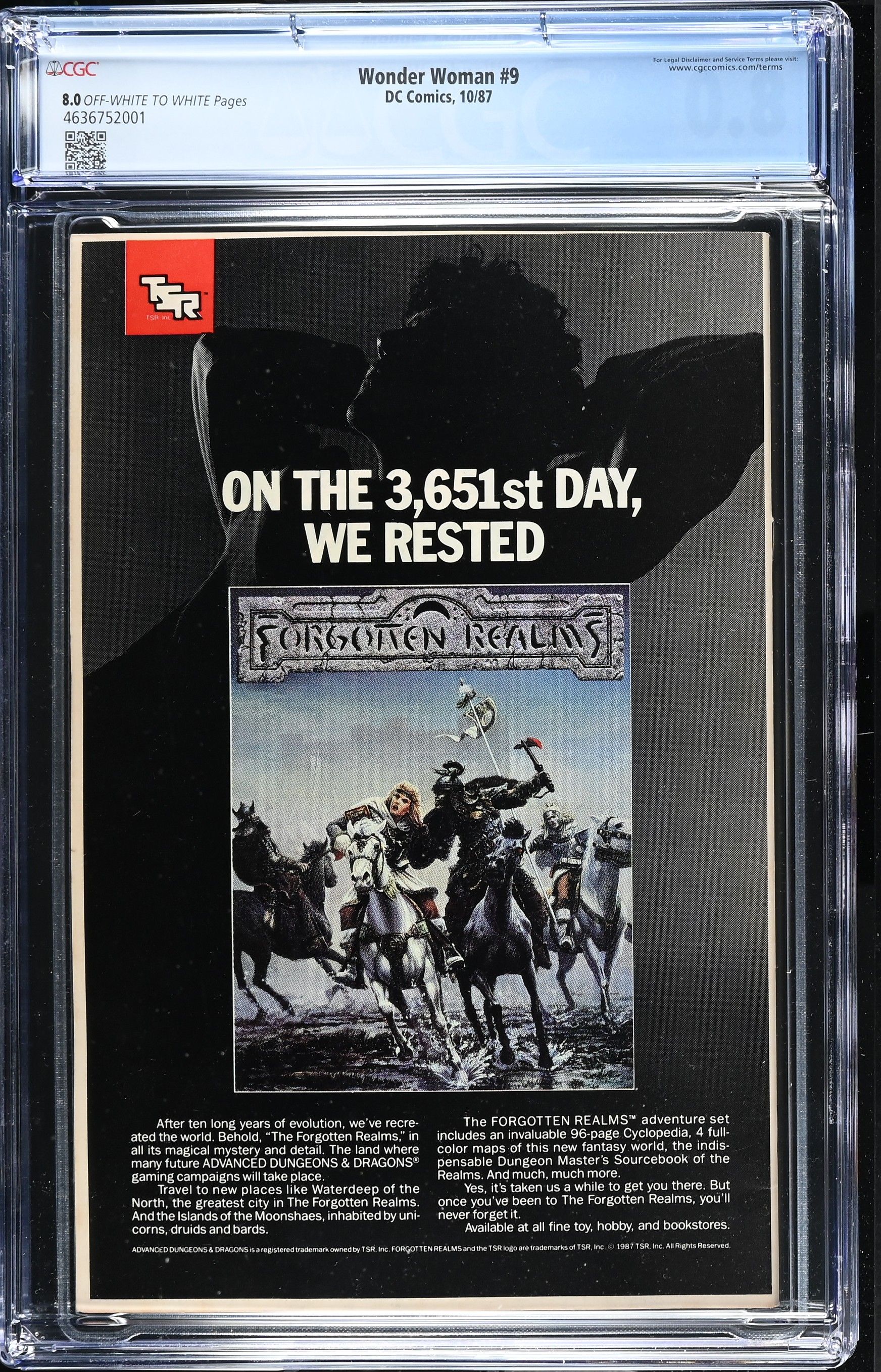 Wonder Woman # 9 CGC 8.0 1987 Origin of Cheetah