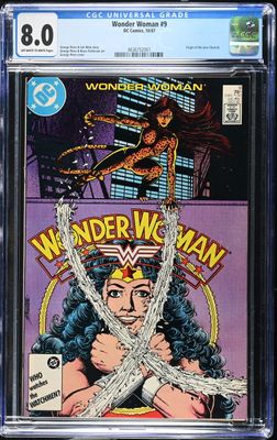 Wonder Woman # 9 CGC 8.0 1987 Origin of Cheetah