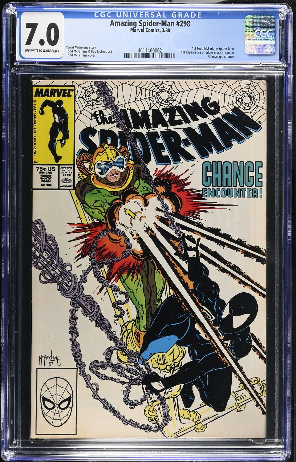 Amazing Spider-Man #298 CGC 7.0 1st Todd McFarlane Spider-Man