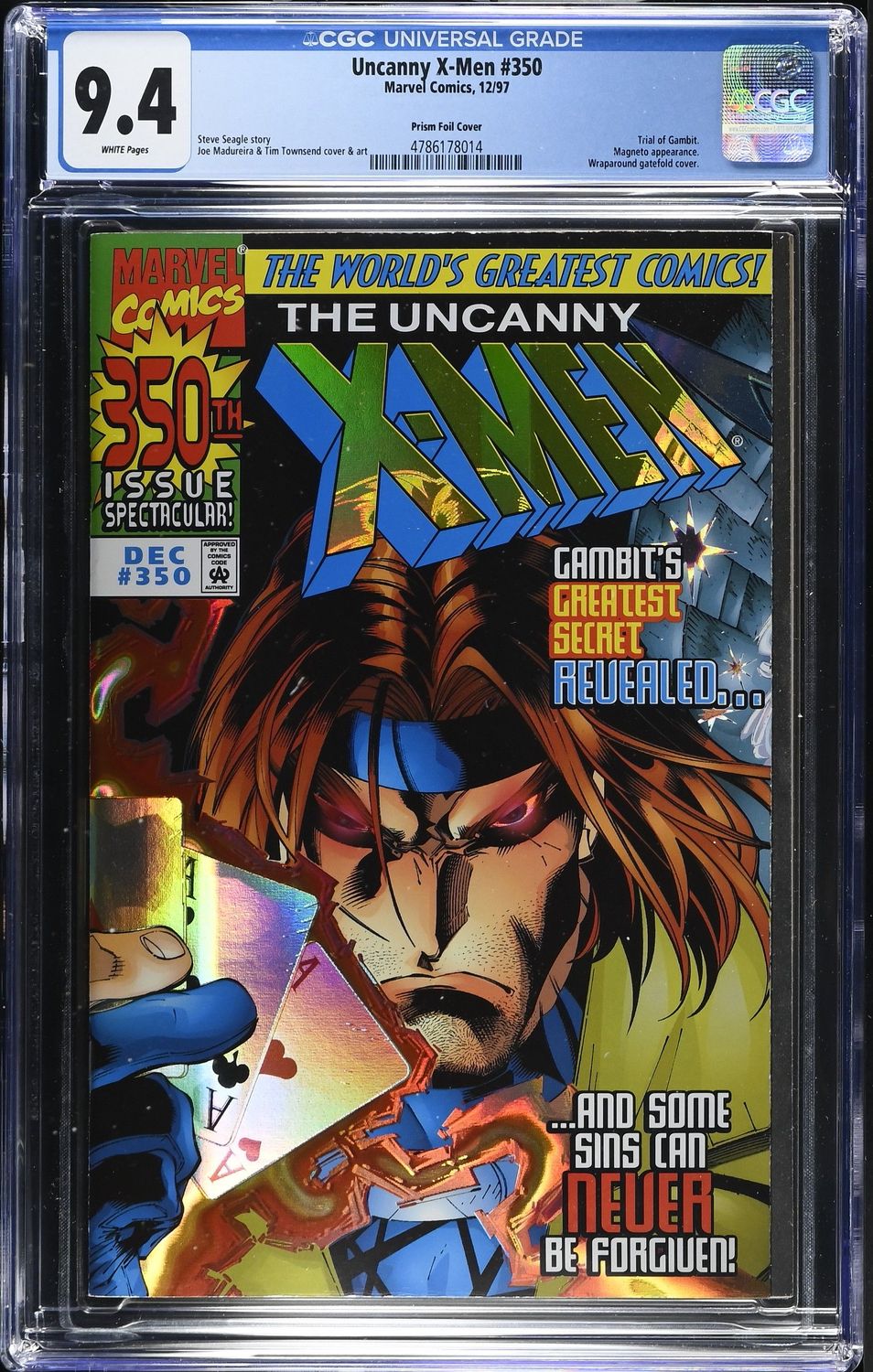 Uncanny X-Men  # 350 CGC 9.4 Foil Cover Key Issue