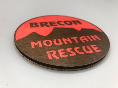 Round Wooden Coaster with printed colour badge