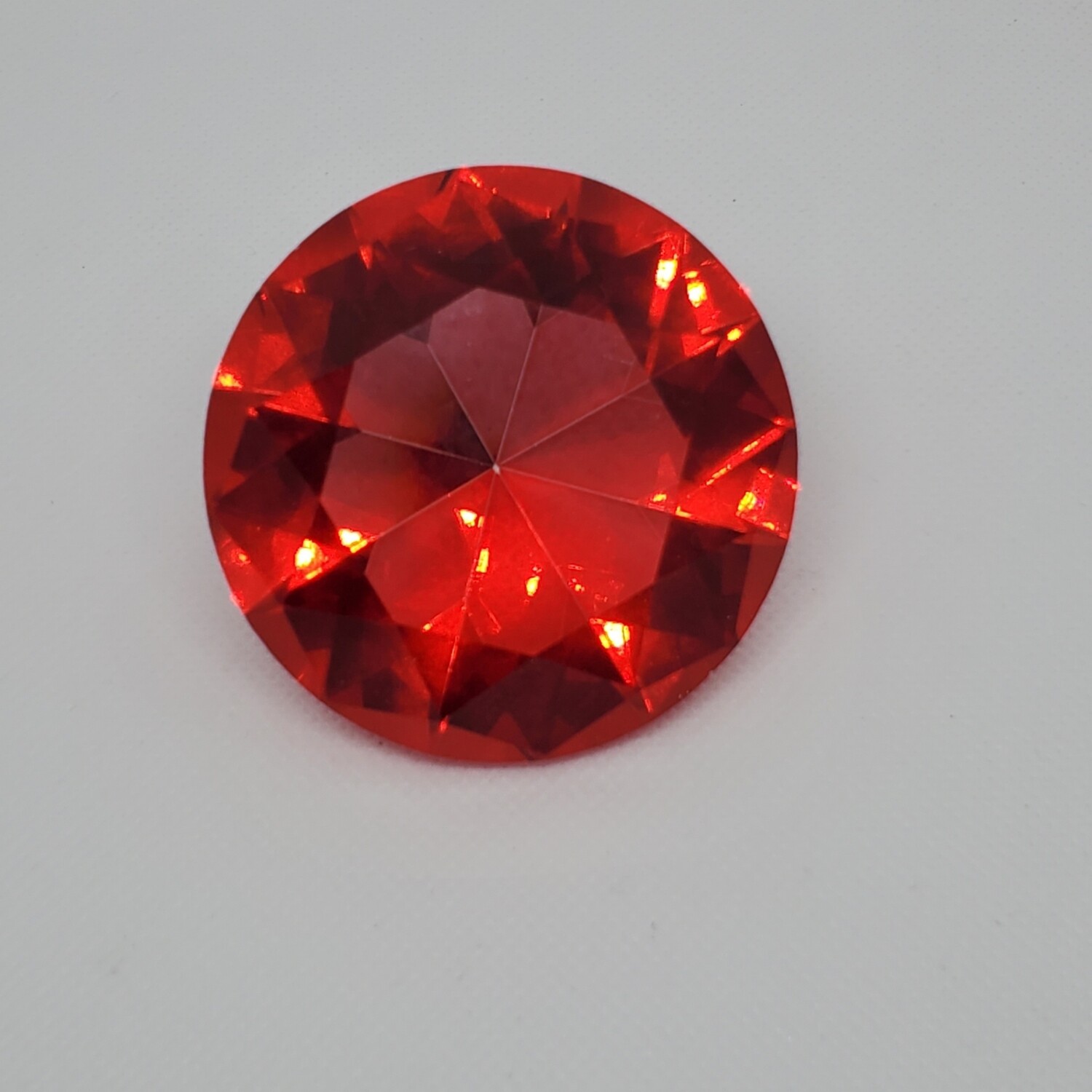 Ruby Red Large Faux Diamond