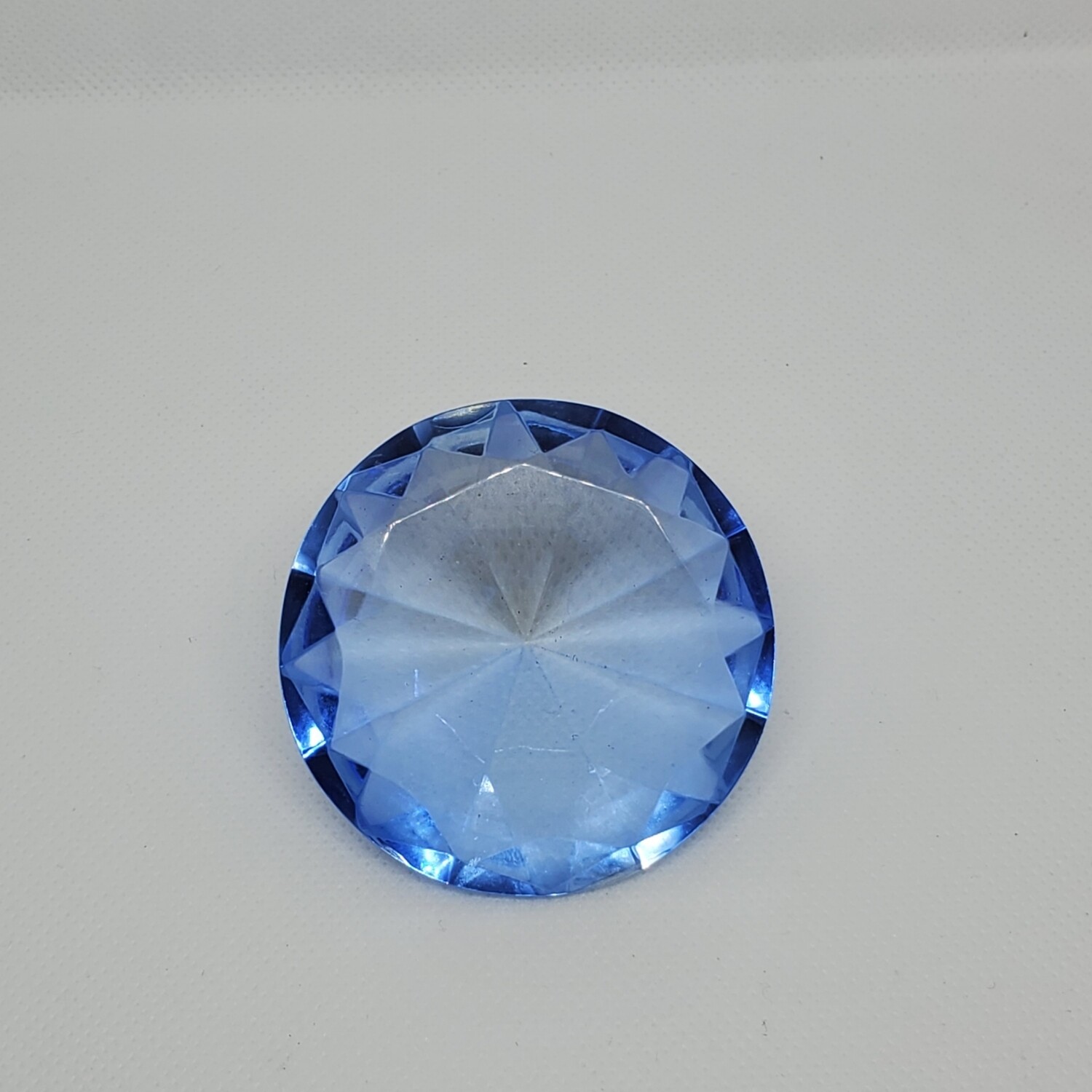 Sapphire Blue Large Faux Diamond