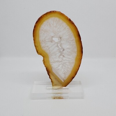 Agate Slice on Acrylic Base - Natural
