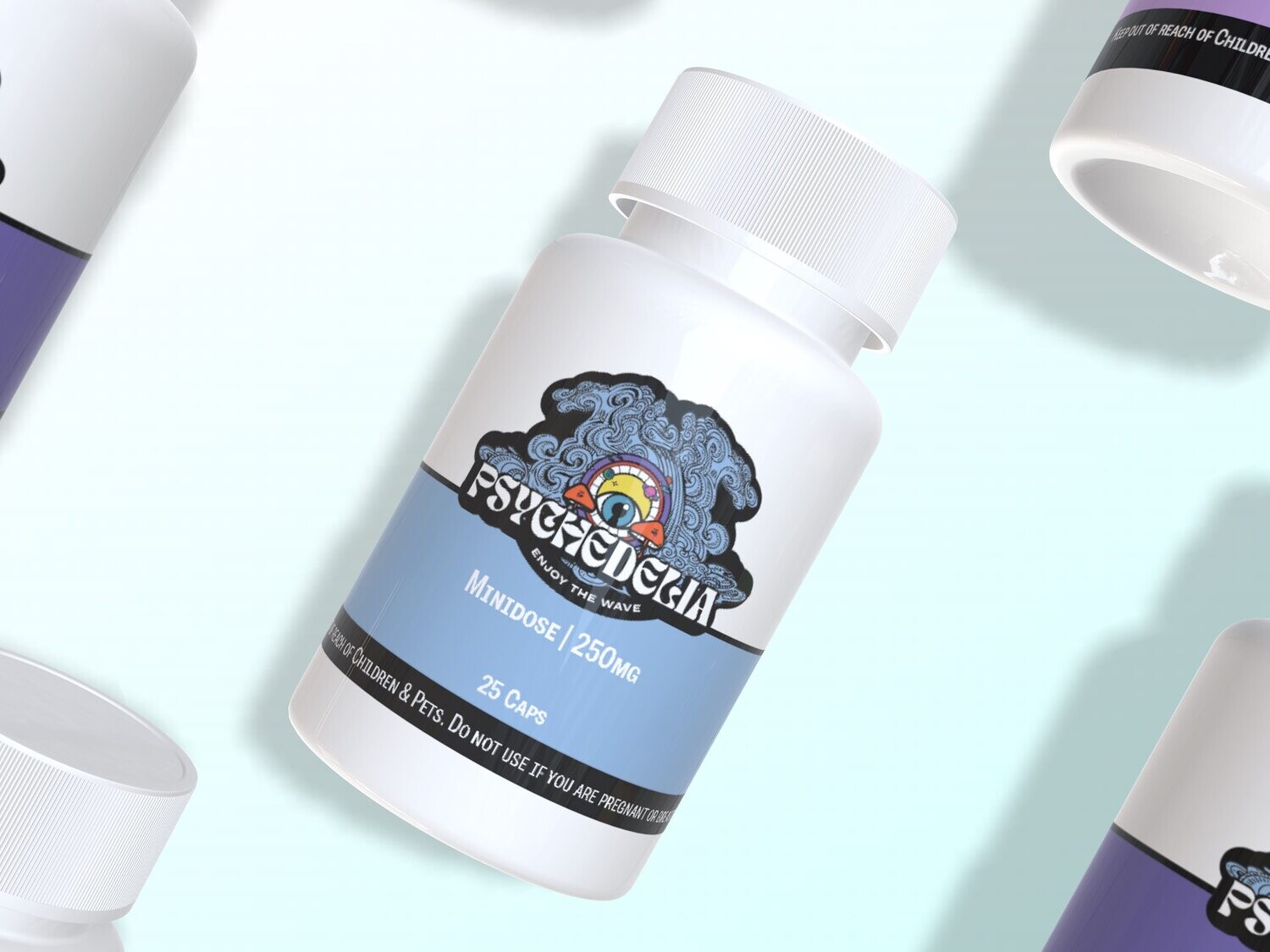 250mg Mini-Dose Capsules, Variety: Blue Meanie