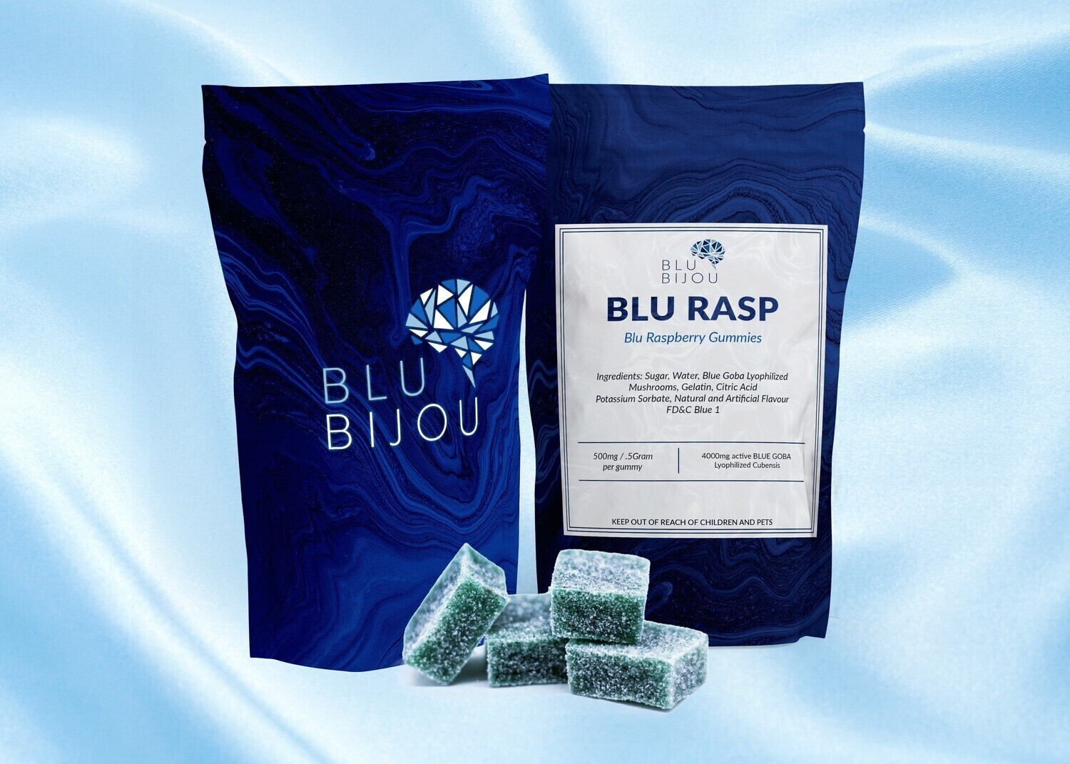 BLU BIJOU Psilocybin Gummies, FLAVOUR: SOUR BLU RASPBERRY