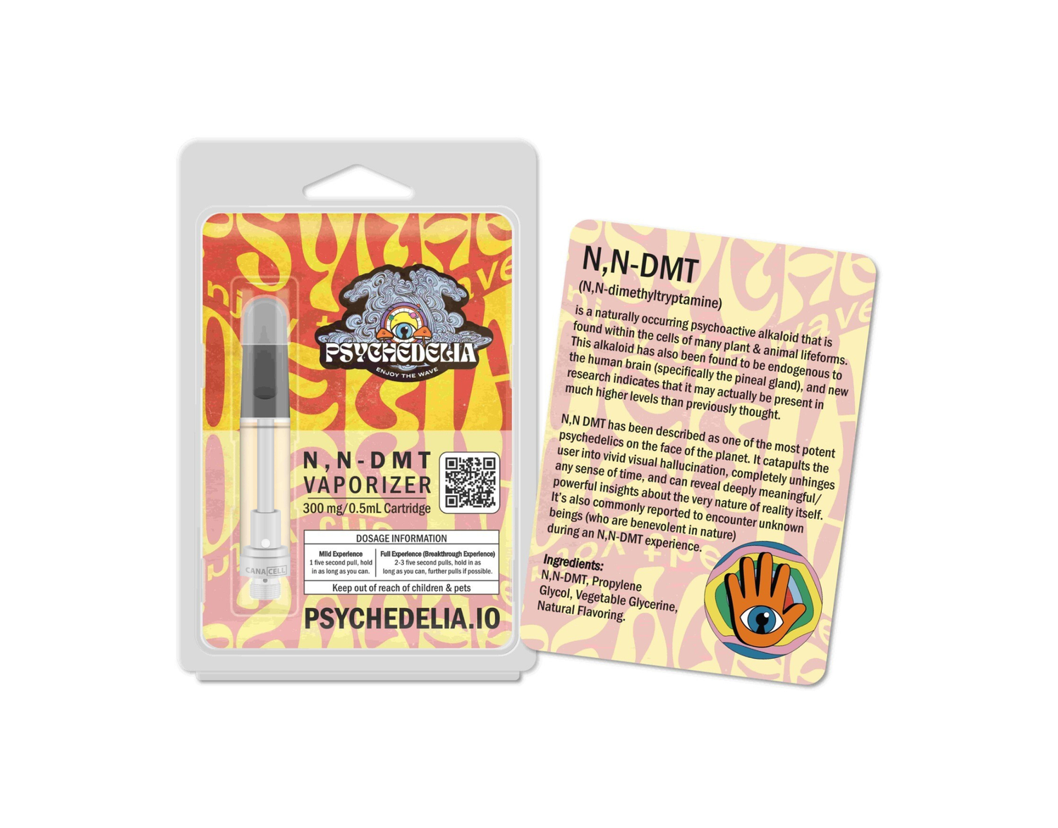 Synthetic N, N- Di-Methyl-Tryptamine Vaporizer, Size: 350 mg/0.5 ml cartridge