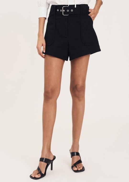 10 Crosby Montery Belted Short in Black