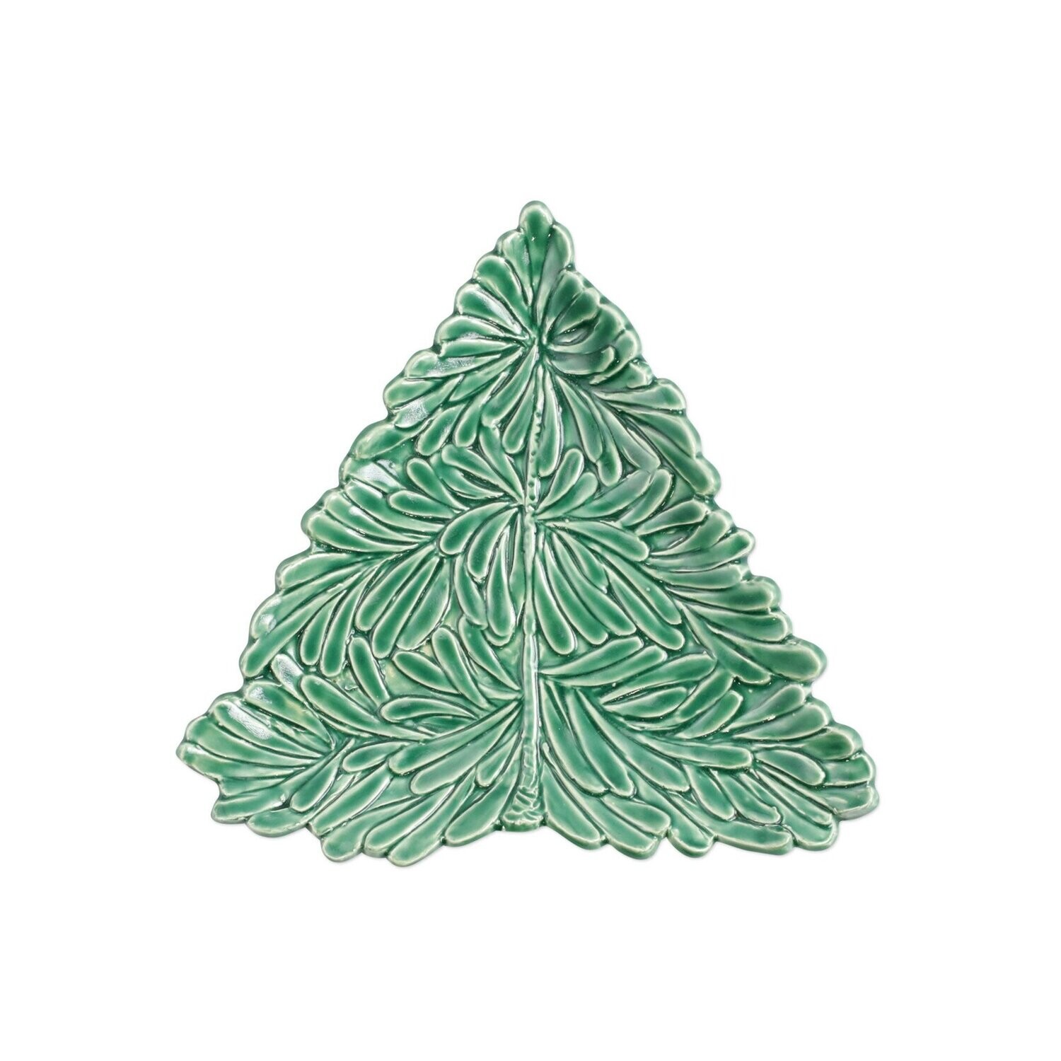 Vietri Lastra Holiday Figural Tree Small Plate