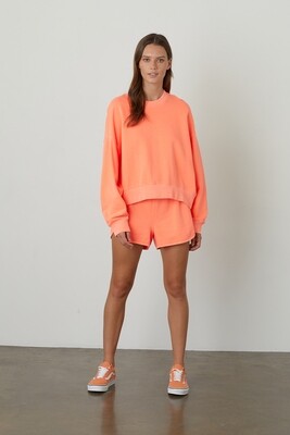 Velvet Ajia Sweatshirt in Neon Coral