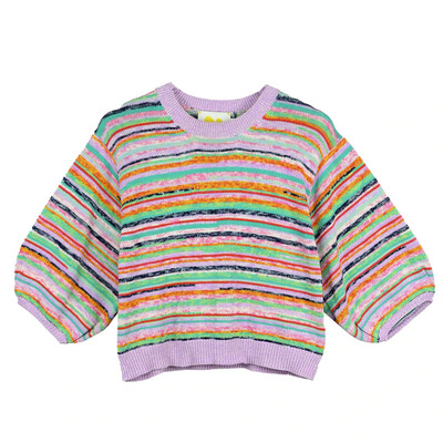 Kerri Rosenthal Lala Sweater Messy Stripe Multi
