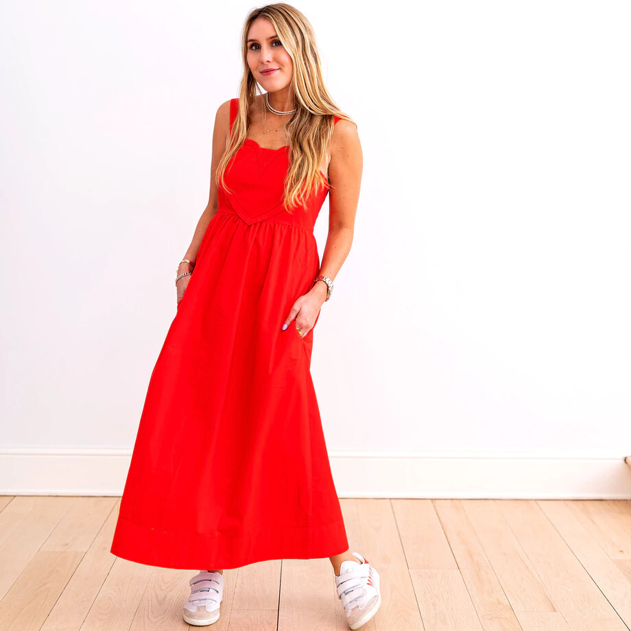 Kerri Rosenthal Emma Maxi Dress in Tomato