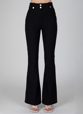 10 Crosby Holland Utility Wide Leg Pant in Black