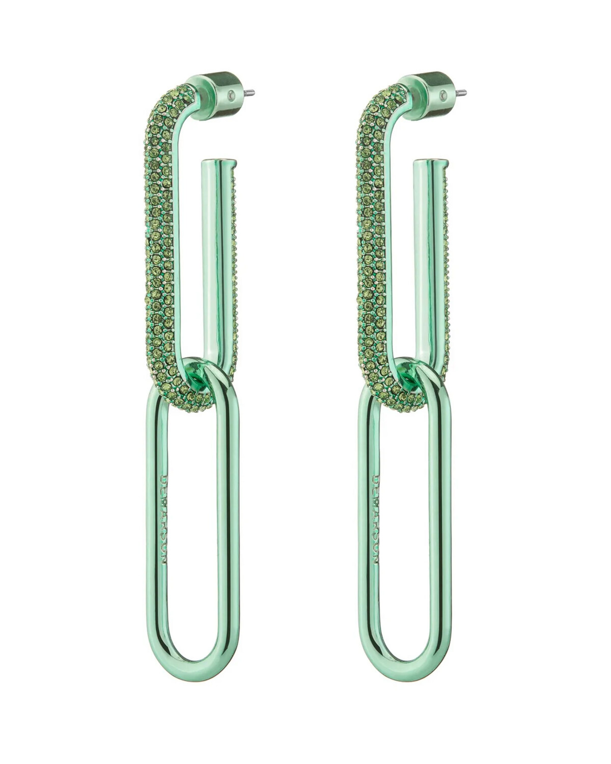 Demarson Electro Mint Pave Theo Earrings