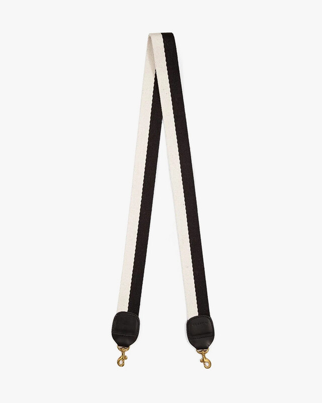 Clare V Adjustable Strap in Black &amp; White