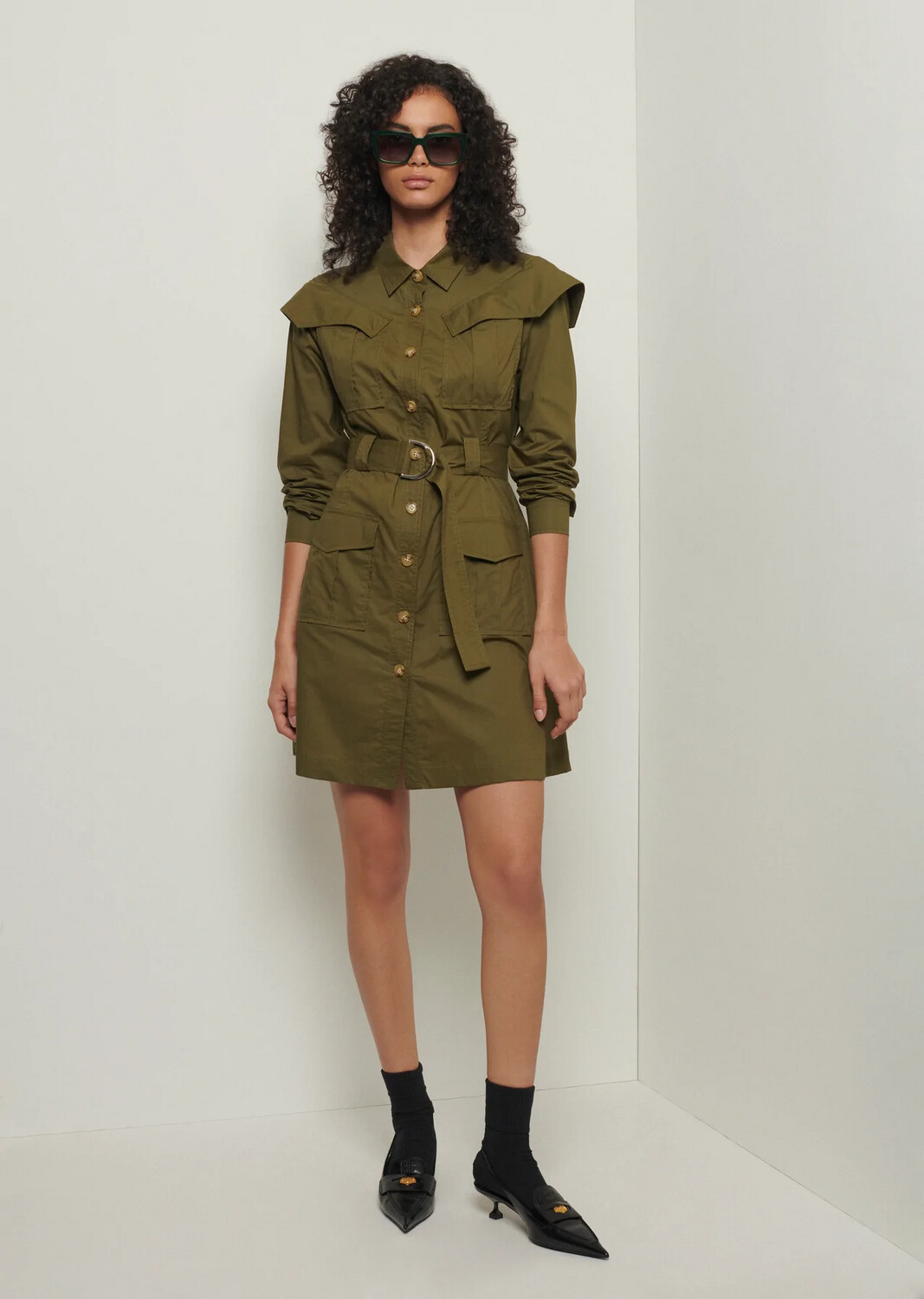 10 Crosby Verity Utility Shirt Dress in Olive