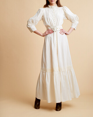 ByTiMo Winter Cotton Belted Maxi Dress