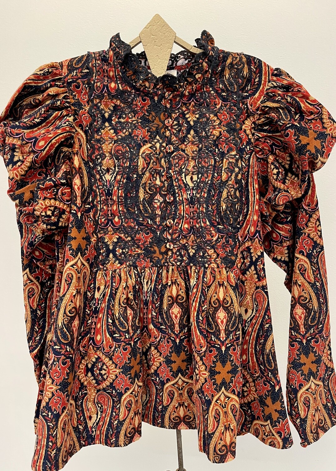 ByTiMo Baby Cord Blouse in Vintage Paisley
