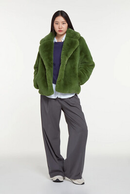 Apparis Milly Coat in Moss Green