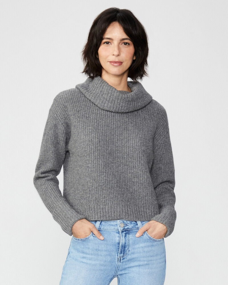Paige Evonne Sweater in Heather Grey Cashmere