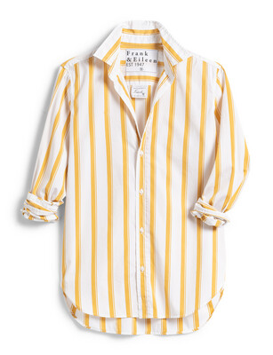 Frank & Eileen Classic Button- Up Shirt in Yellow Stripe