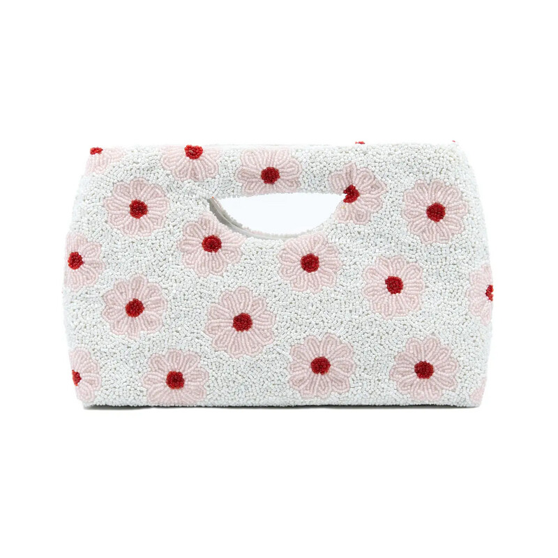Tiana NY White Floral Clutch