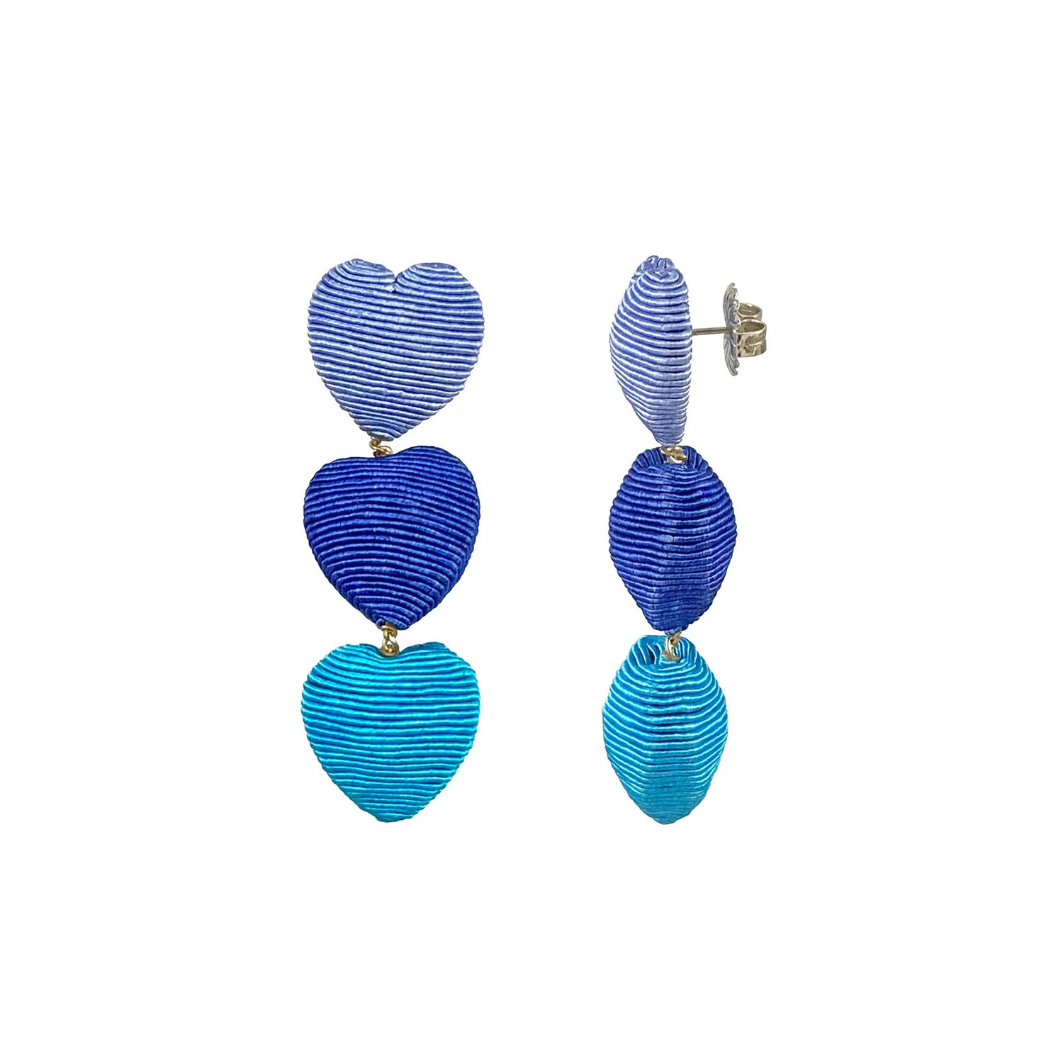 Suzanna Dai Queen of Hearts Drop Earrings in Indigo