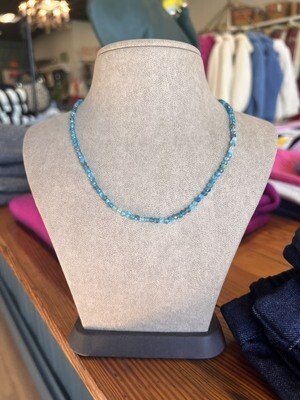 Suzanna Dai Awakening Layering Necklace in Blue Apatite