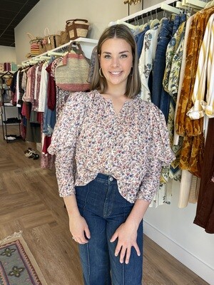 ByTiMo Bohemian Top in Rose Field