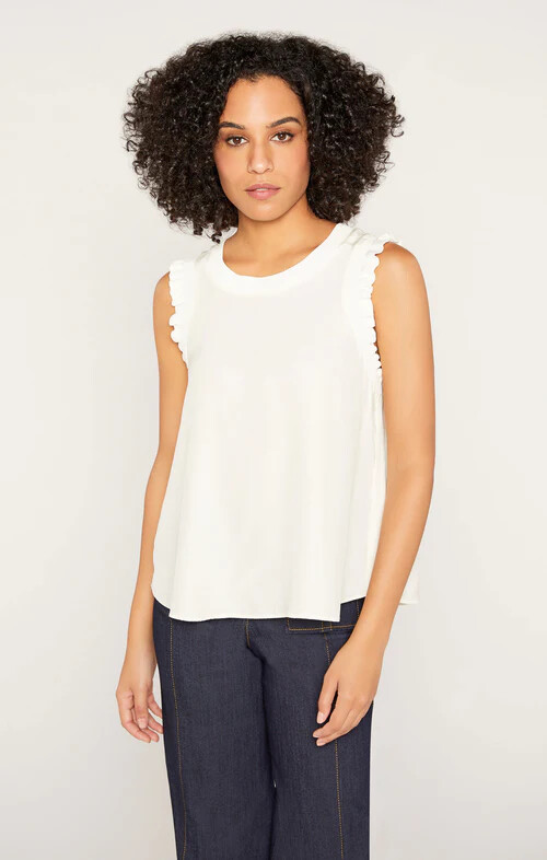 Cinq a Sept Knit Lenore Top in Ivory