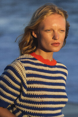 Trovata Jules Sweater with Blue Stripes