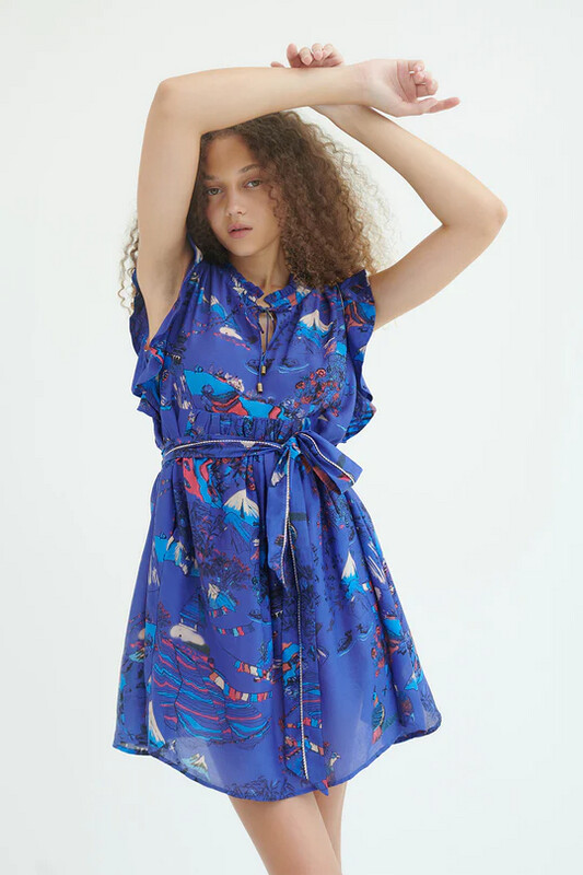 Chufy Addi Mini Dress in Soma Blue