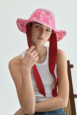 Chufy Alina Organic Cotton Bucket Hat in Fuli Pink