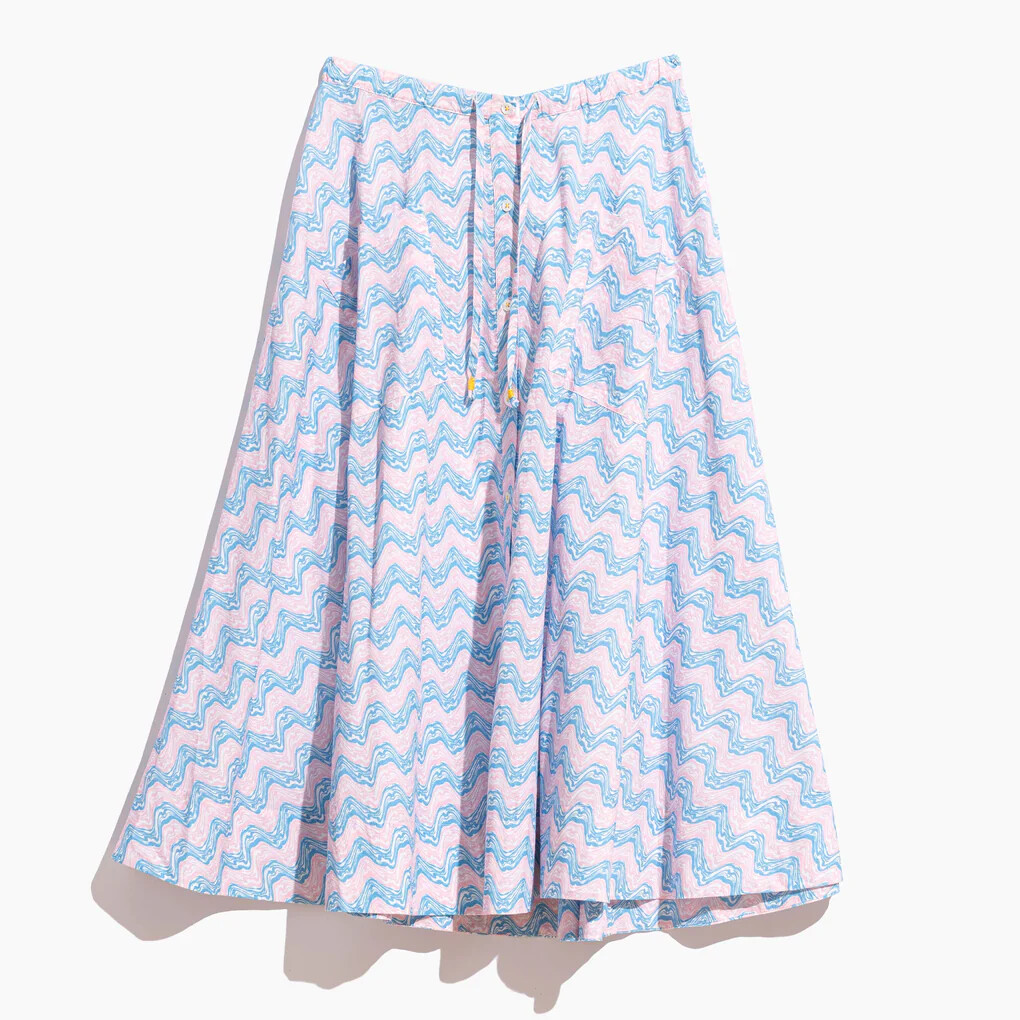 Kerri Rosenthal Fette Skirt Printed Azure
