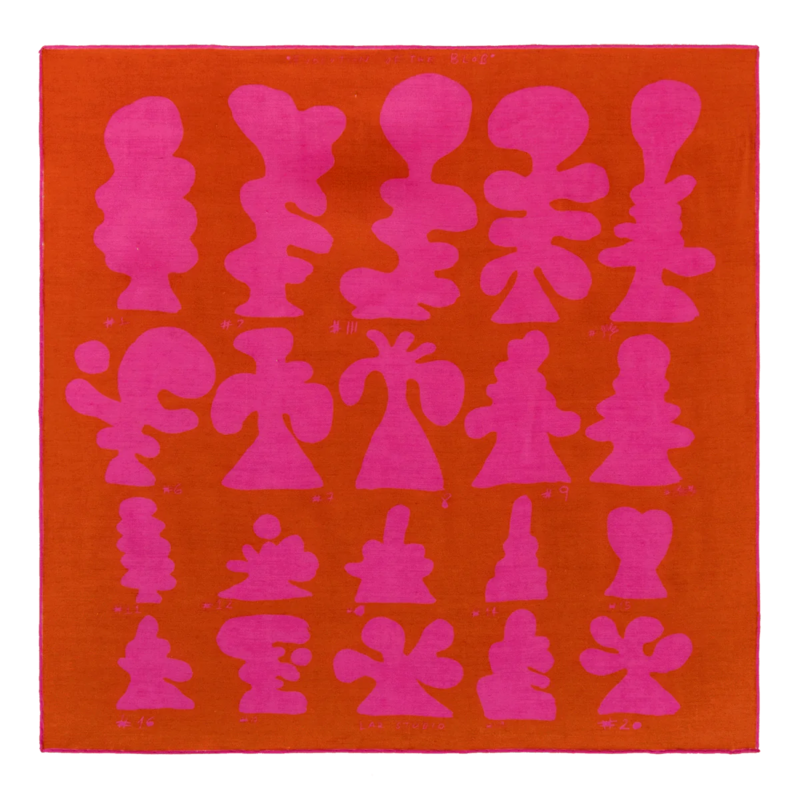 Lar Studio Blobs Magenta Scarf