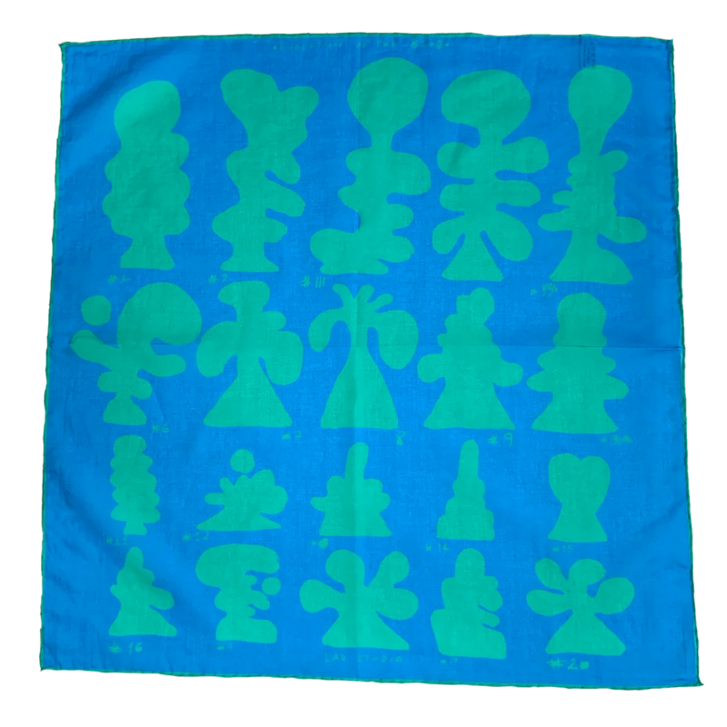 Lar Studio Blobs Cerulean Cotton Bandana