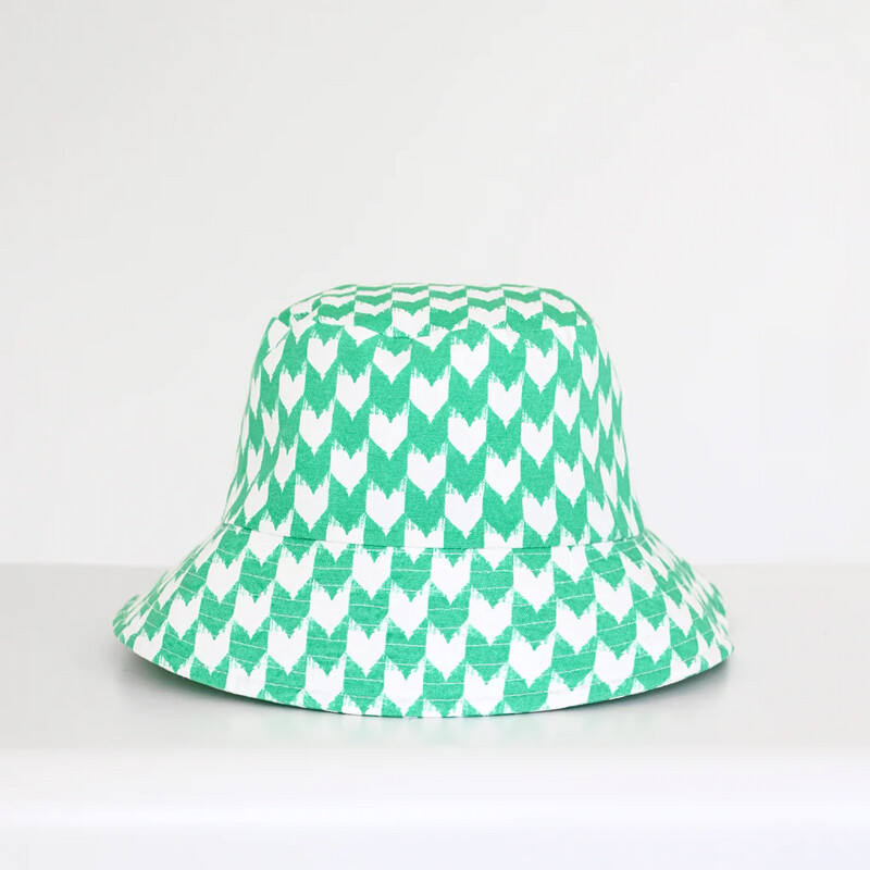 Kerri Rosenthal Bucket Hat Heart and Checks
