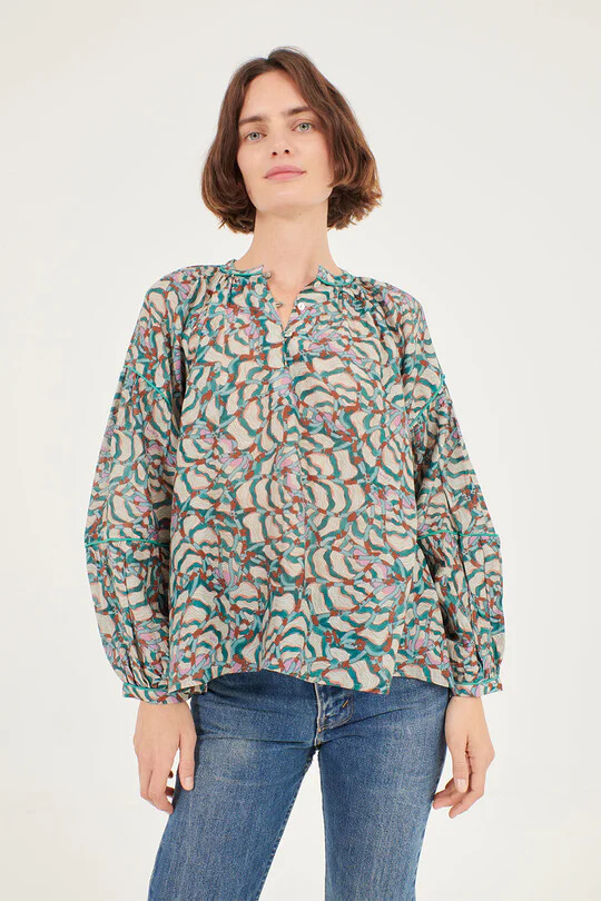 Chufy Ivy Blouse in Nott Blue