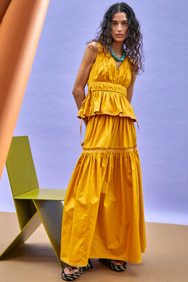 Hunter Bell Rogers Skirt in Yellow Spice