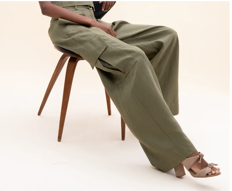 Hevron Maggie Pant in Olive, Size: 2