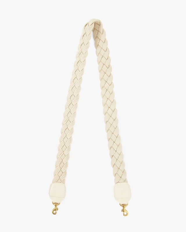 Clare V Crossbody Strap w/ Cream Braided Rope