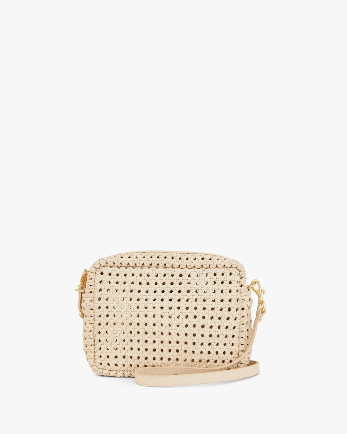 Clare V Midi Sac in Cream Rattan