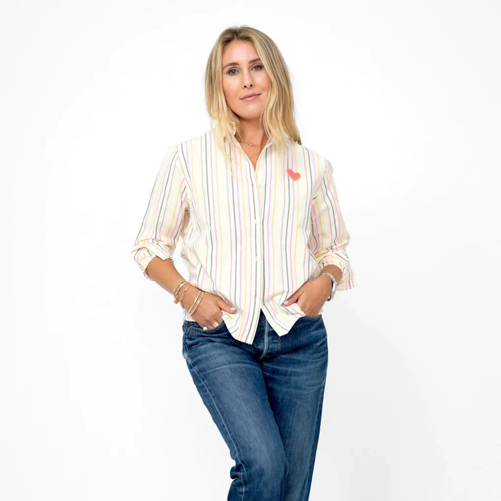Kerri Rosenthal Shrunken Pia Shirt in Multi