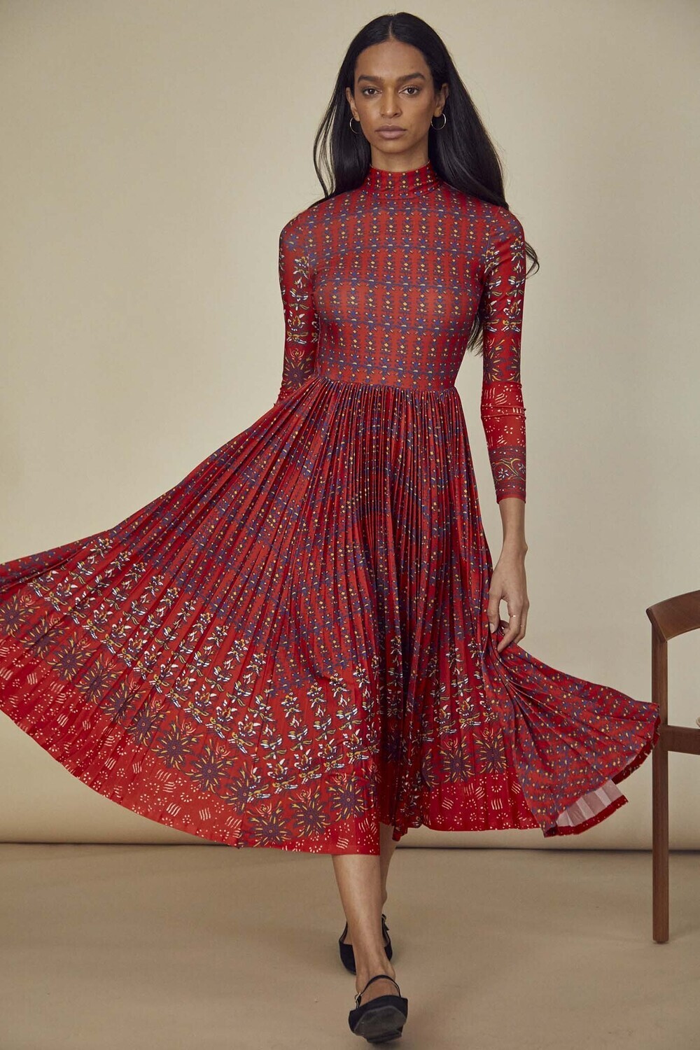 Hunter Bell Sabine Dress in Essex Block Border