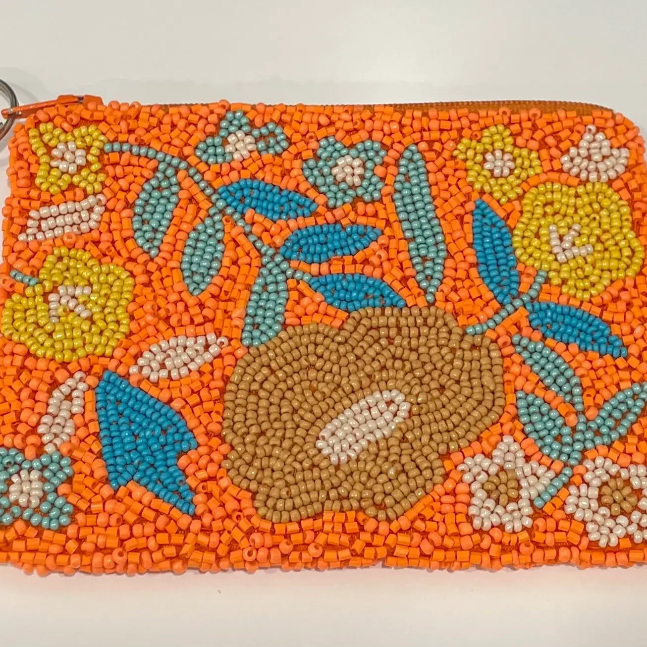 Tiana NY Orange Floral Change Purse