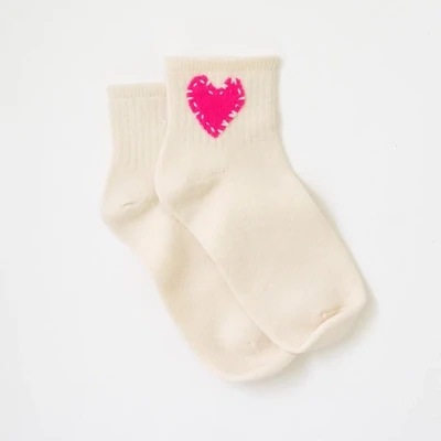 Kerri Rosenthal Good Morning Ankle Socks Heart