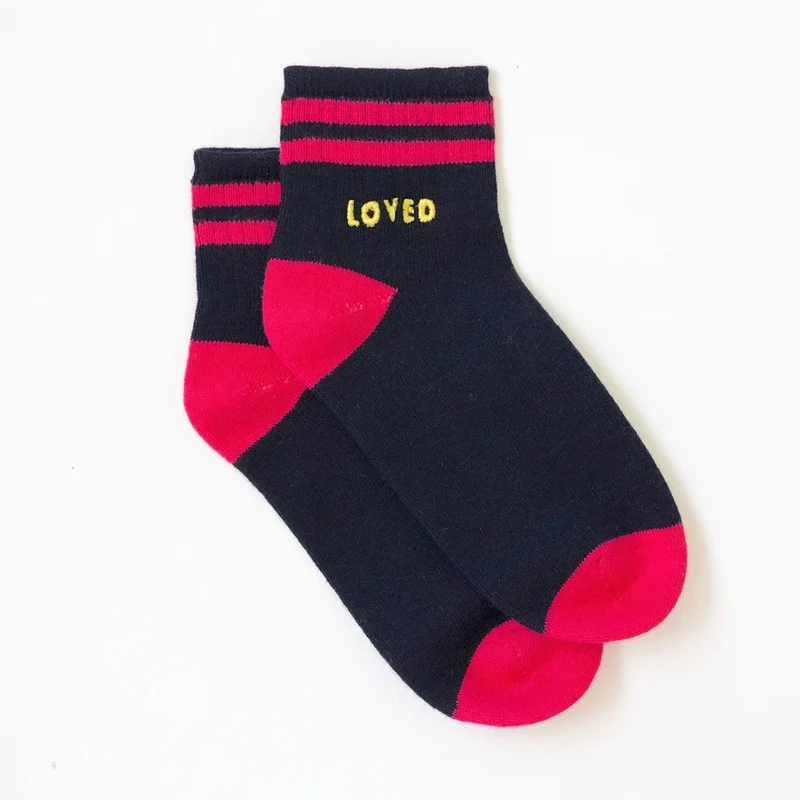 Kerri Rosenthal Good Morning Ankle Socks in Midnight